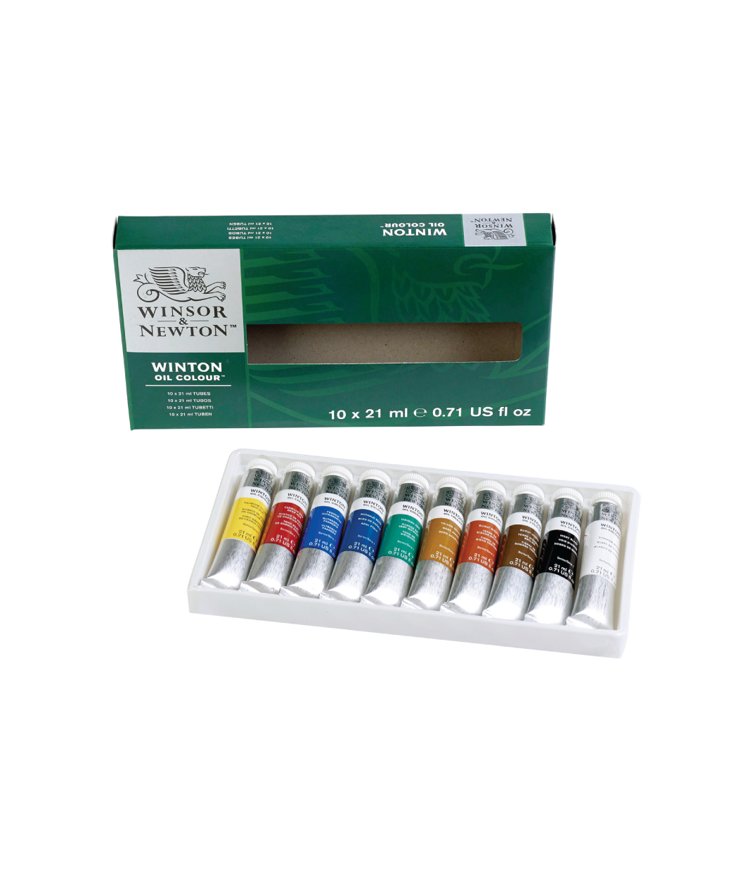 Set De 5 Tubes Huile Winsor & Newton Winton 37ml - Couleurs Botaniques Pour Artistes Débutants Et Confirmés