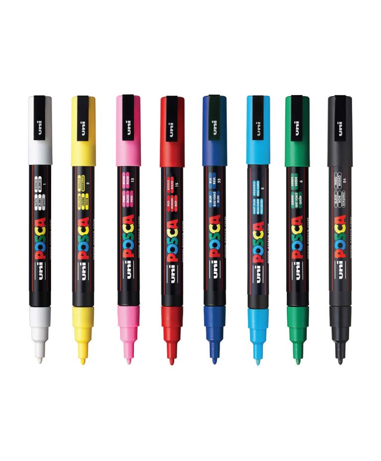 Posca Marker Set Fine Tip 3M (1.3mm) • CITY STATIONERY GROUP SAL