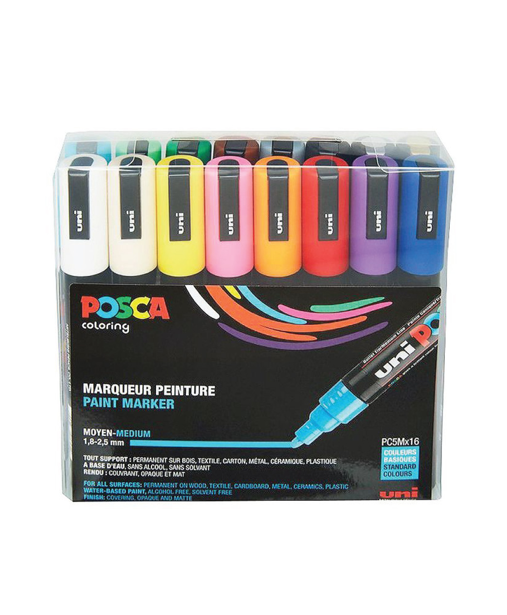 Posca Paint Marker Pen Set Metallic Medium Tip | Pack of 8