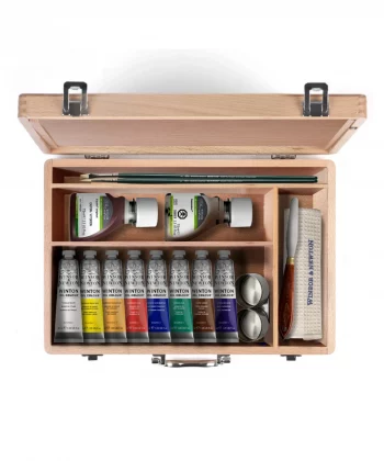 Winsor & Newton Winton Oil Color Essentials Wooden Box 15 Piece Gift Set