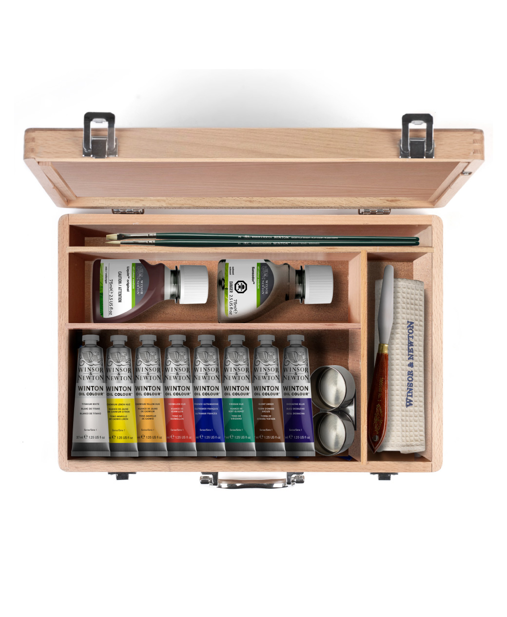 Winsor & Newton Winton Oil Color Essentials Wooden Box 15 Piece Gift Set